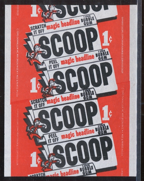 1954 Topps Scoop High Grade One Cent Wrapper