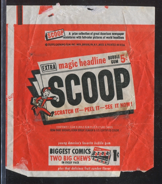 1954 Topps Scoop Five Cent Wrapper