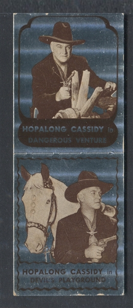 1950 Topps Hopalong Cassidy Silver Foil Uncut Panel