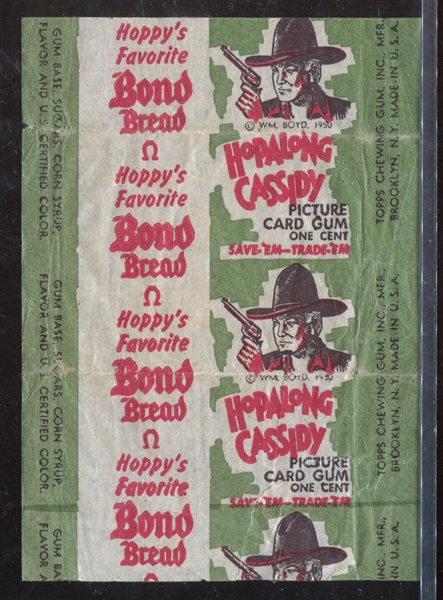 1950 Topps Hopalong Cassidy Green One Cent Wrapper #1