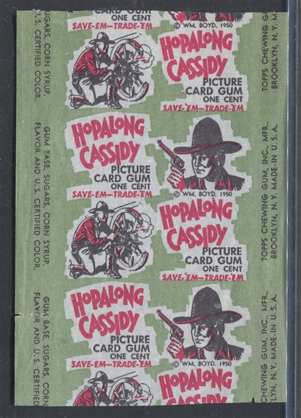 1950 Topps Hopalong Cassidy Green One Cent Wrapper #2