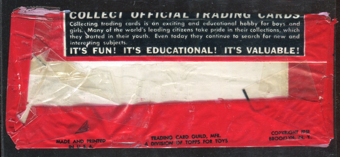 1950 Topps Freedom's War Cello Pack Wrapper