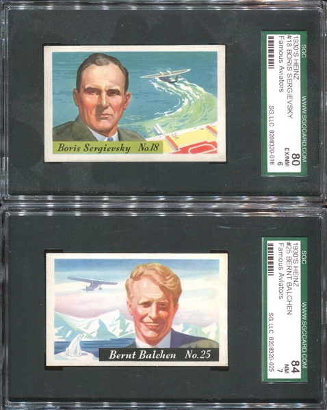 F277-4 Heinz Rice Flakes Lot of (7) SGC-Graded Cards