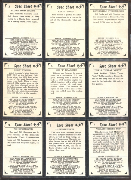 1965 Donruss Spec Sheet Complete Set of (66) Cards