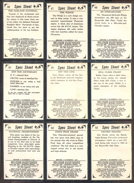 1965 Donruss Spec Sheet Complete Set of (66) Cards