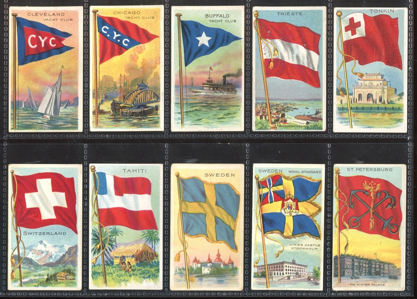 T59 Flag Series Lot of (69) High Grade Recruit-Backed Cards