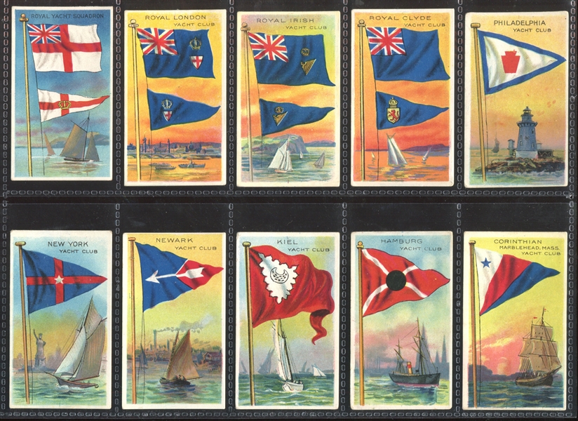 T59 Flag Series Lot of (69) High Grade Recruit-Backed Cards