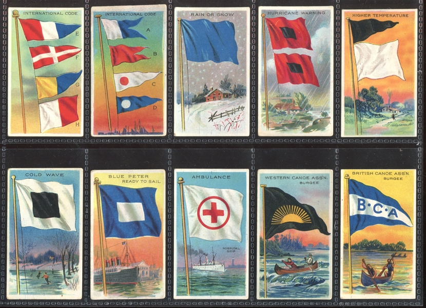 T59 Flag Series Lot of (69) High Grade Recruit-Backed Cards