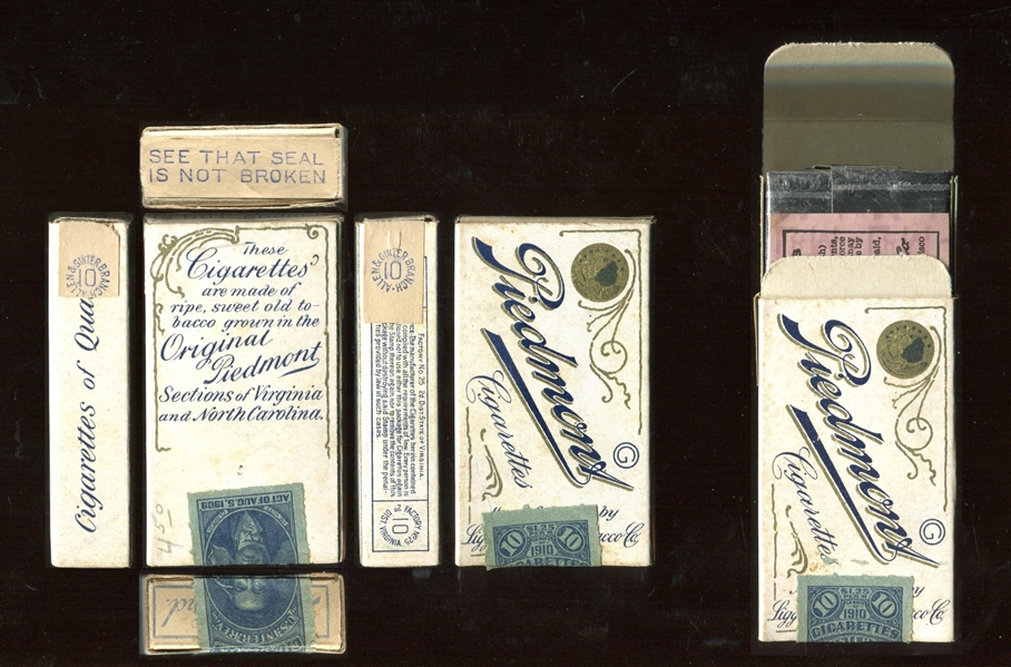 Fantastic Early Piedmont Opened Near Mint Full Tobacco Package with Coupon