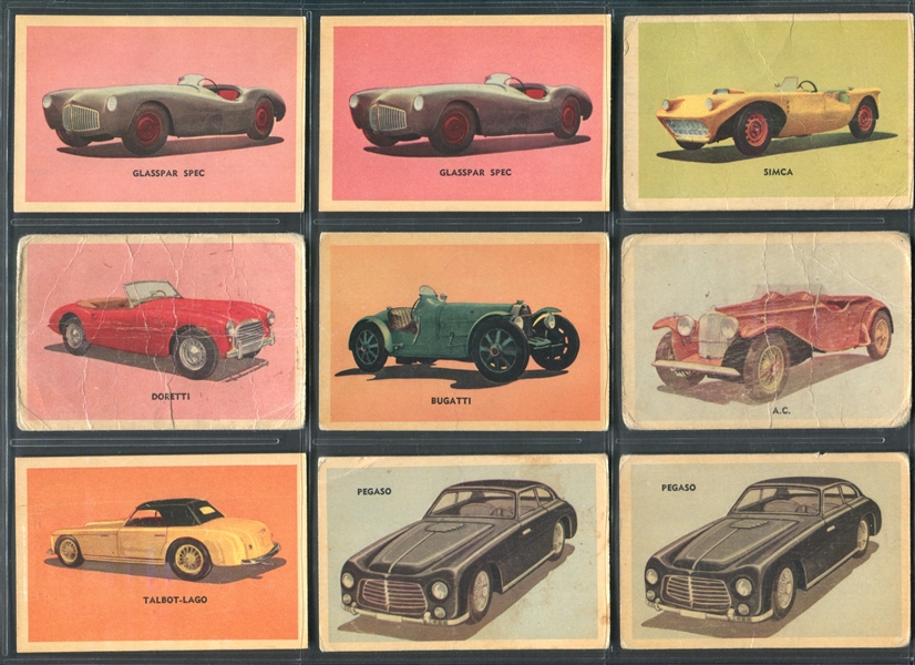 V339-14 Parkhurst Sports Cars Lot of (19) Different Cards