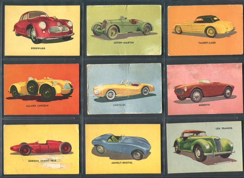 FC31 Quaker Sports Cars of 1956 Lot of (28) Cards