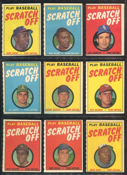 1970 Topps Scratch Offs High Grade Set of (24) Cards