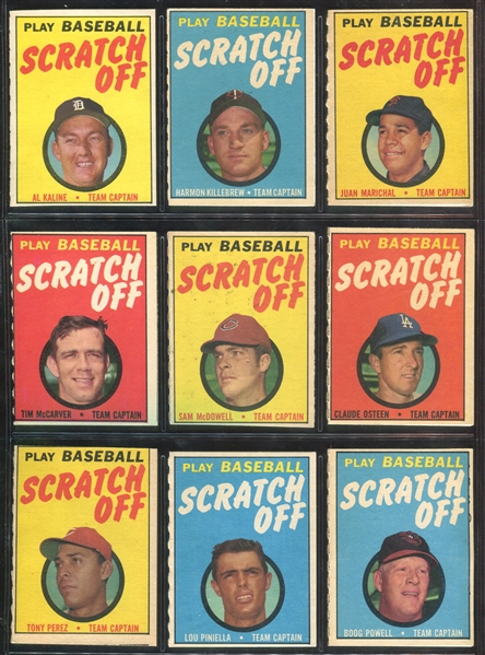 1970 Topps Scratch Offs High Grade Set of (24) Cards