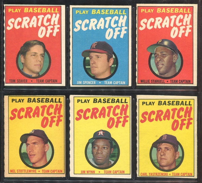 1970 Topps Scratch Offs High Grade Set of (24) Cards