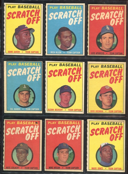 1971 Topps Scratch Offs High Grade Set of (24) Cards