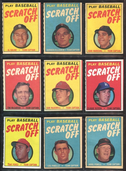 1971 Topps Scratch Offs High Grade Set of (24) Cards