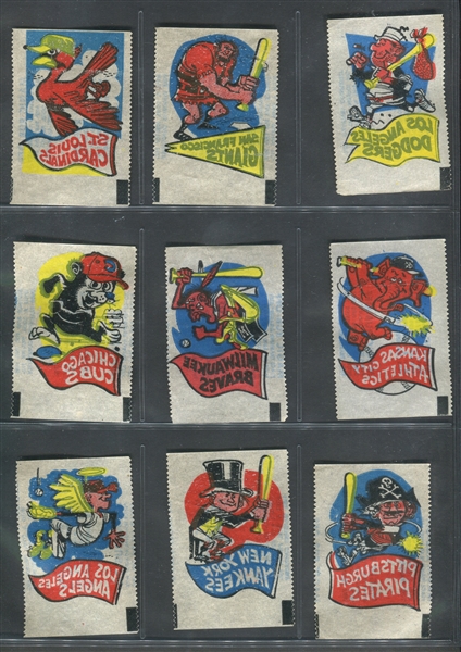 1961 Topps Magic Rub Offs Complete Set of (36) Cards