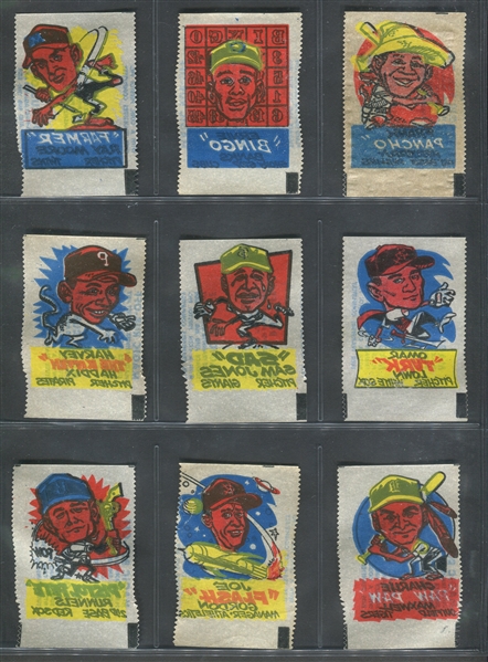 1961 Topps Magic Rub Offs Complete Set of (36) Cards