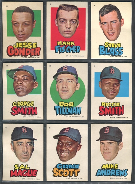 1967 Topps Red Sox / Pirates Stickers Mixed Lot of (19)