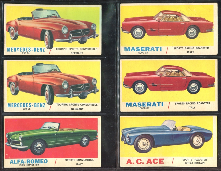 1961 Topps Sports Car Lot of (73) Cards