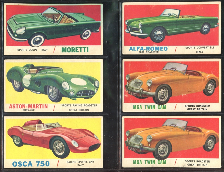 1961 Topps Sports Car Lot of (73) Cards