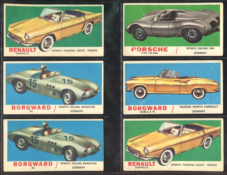 1961 Topps Sports Car Lot of (73) Cards