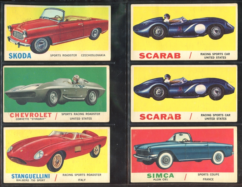 1961 Topps Sports Car Lot of (73) Cards