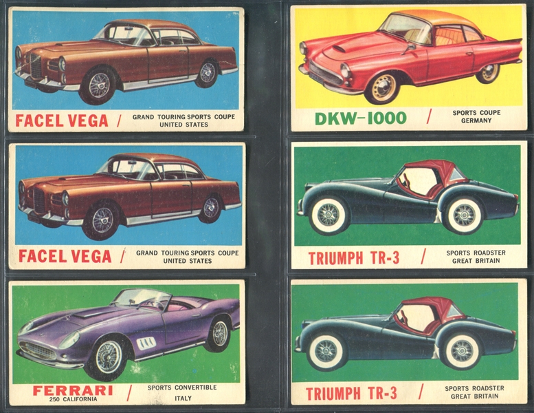 1961 Topps Sports Car Lot of (73) Cards