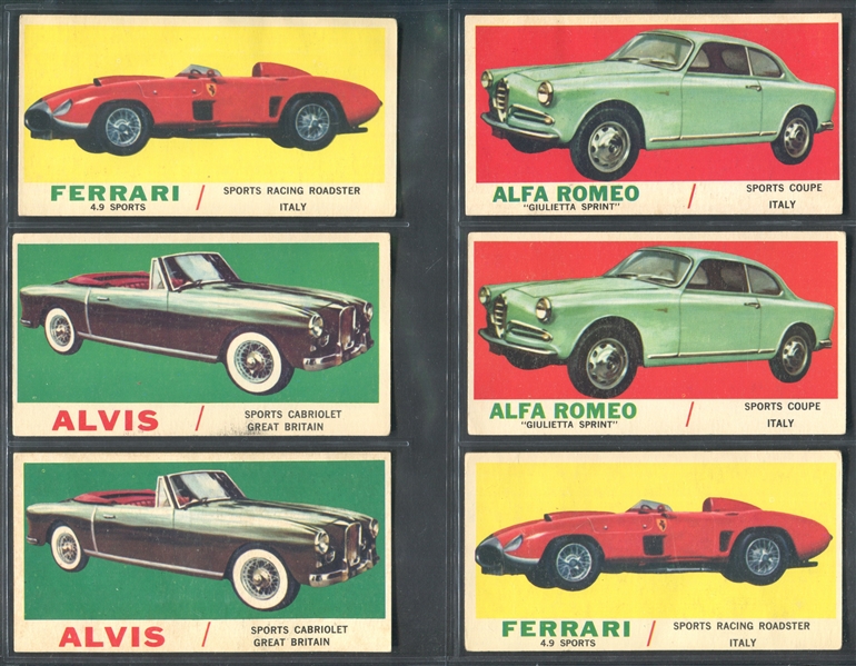 1961 Topps Sports Car Lot of (73) Cards