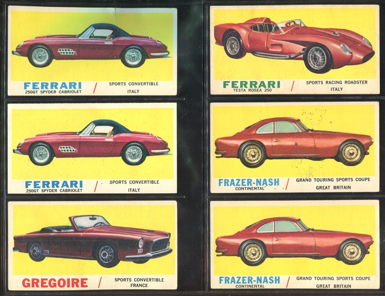 1961 Topps Sports Car Lot of (73) Cards