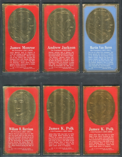 1965 Topps Embossed Presidents and Famous Americans Lot of (41) With Hamilton, Einstein and Wright