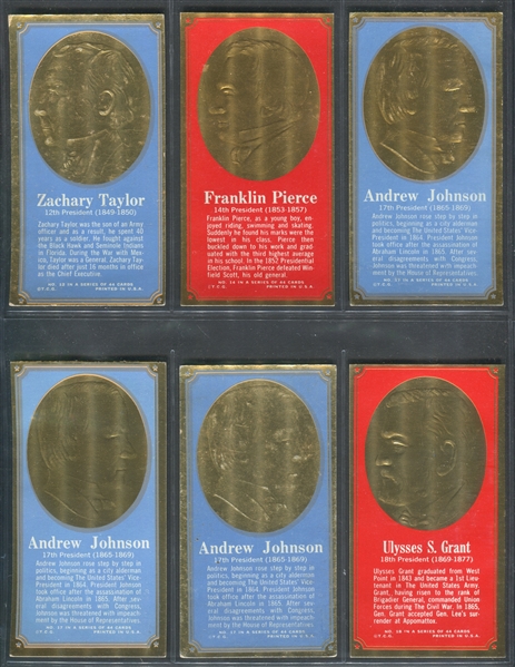 1965 Topps Embossed Presidents and Famous Americans Lot of (41) With Hamilton, Einstein and Wright