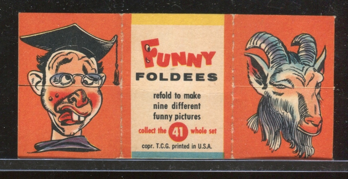 1955 Topps Funny Foldees #41 Picturing Hitler on the Back