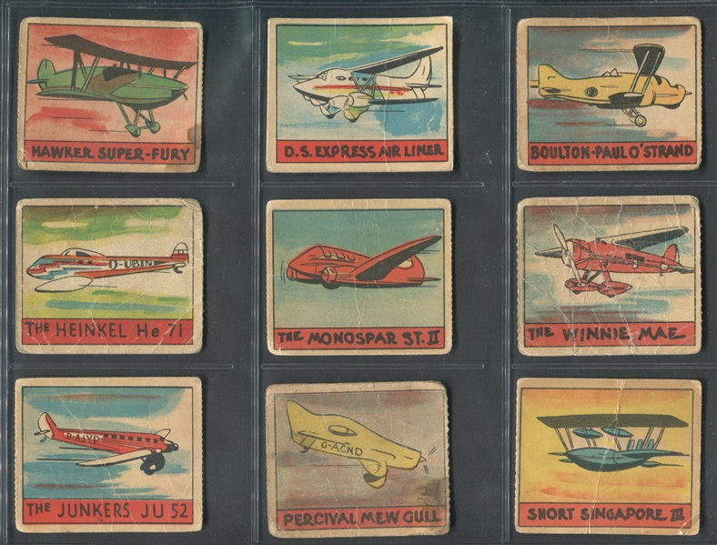 R132 Series of 48 Airplanes Lot of (37) Cards