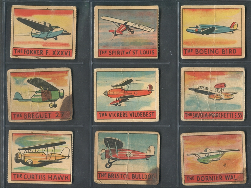 R132 Series of 48 Airplanes Lot of (37) Cards