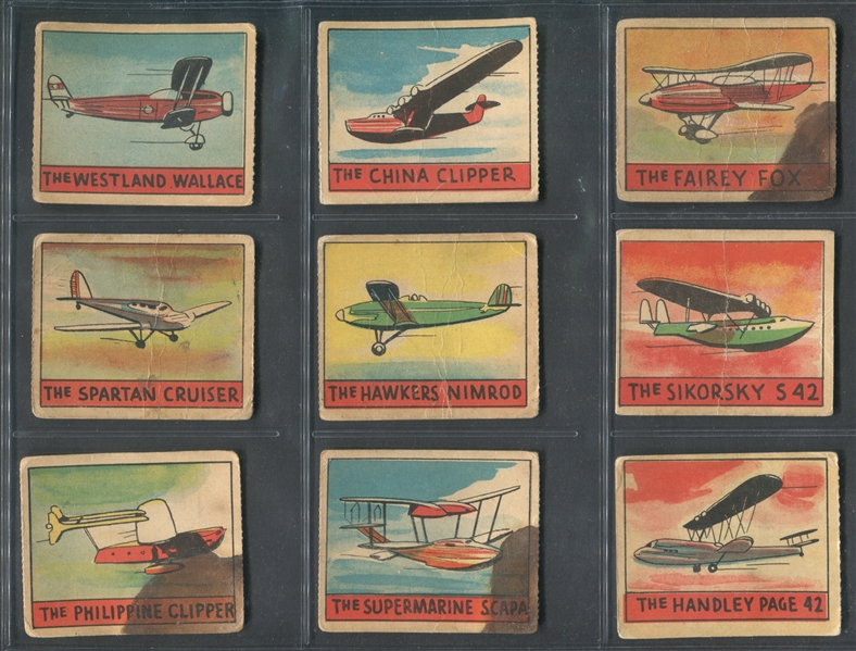 R132 Series of 48 Airplanes Lot of (37) Cards