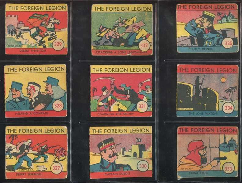 R54 W.S. Corp Foreign Legion Near Complete Set of (37/48) Cards