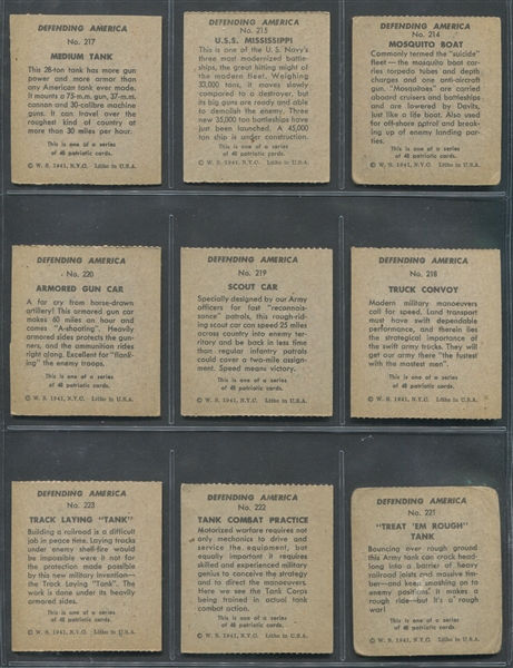 R40 W. S. Corp Defending America Near Set of (34/48) Cards