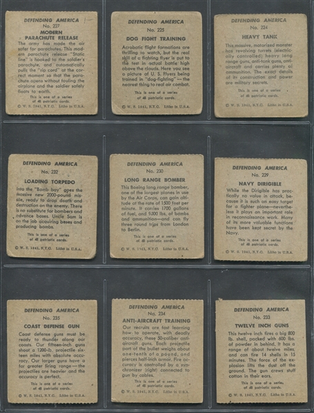 R40 W. S. Corp Defending America Near Set of (34/48) Cards