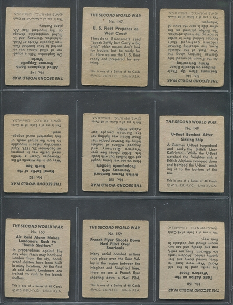 R126 W. S. Corp Second World War Lot of (21) Cards