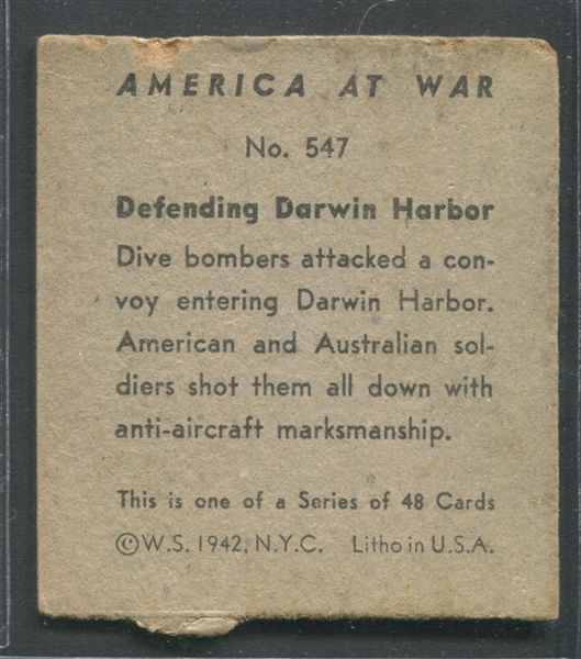 R12 W. S. Corp America At War Near Complete (46/48) Cards