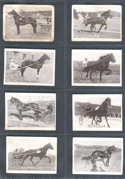 1920's Norwegian Tobacco Cards - Trotters Lot of (40) Cards