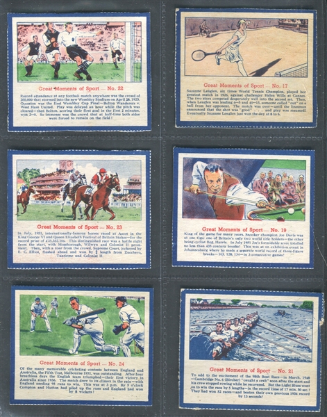 1961 Quaker Oats Great Moments of Sports Lot of (17) Cards