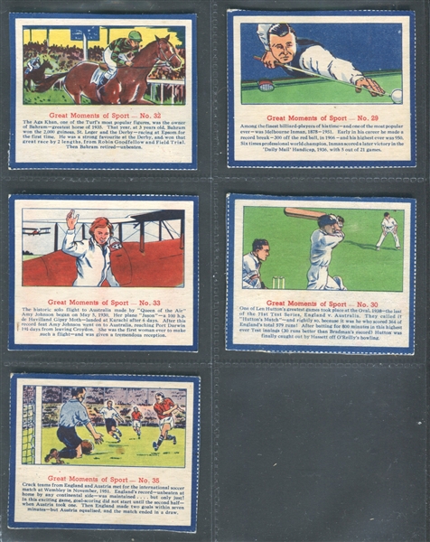 1961 Quaker Oats Great Moments of Sports Lot of (17) Cards