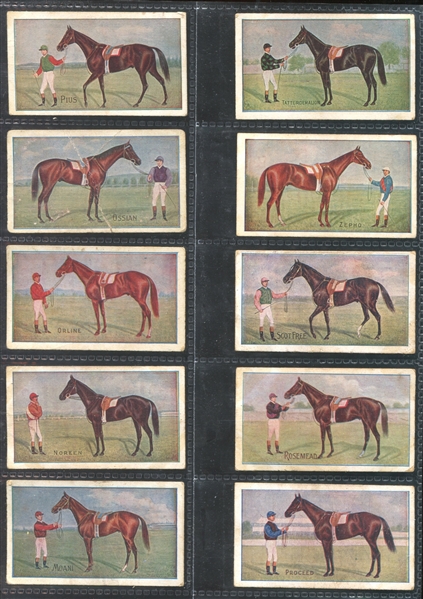 1907 Sniders & Abraham Australian Racehorses Near Set of (33/57) Cards