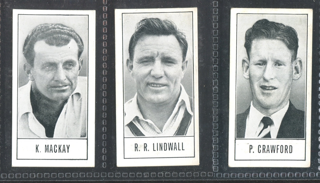 1956 Barratt (UK) Test Cricketers (Series A) Near Set of (33/35) Cards