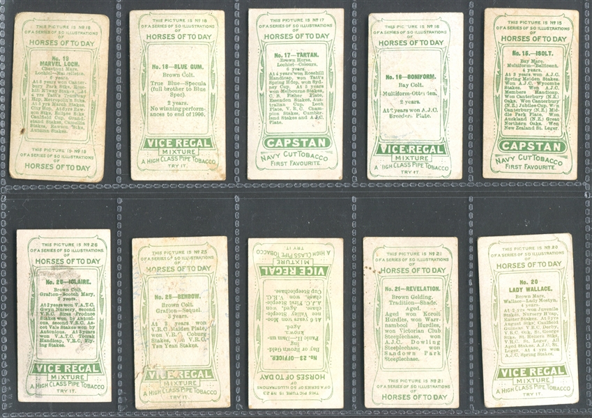 1906 Will's Horses of Today Near Set of (43/50) Cards