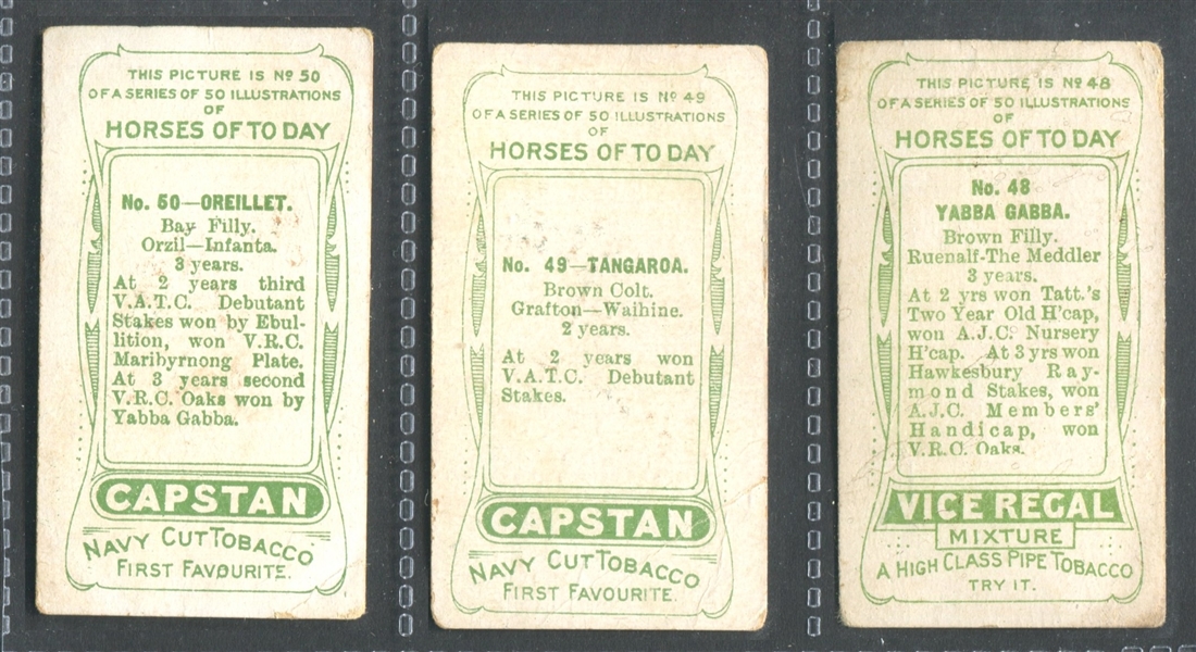 1906 Will's Horses of Today Near Set of (43/50) Cards