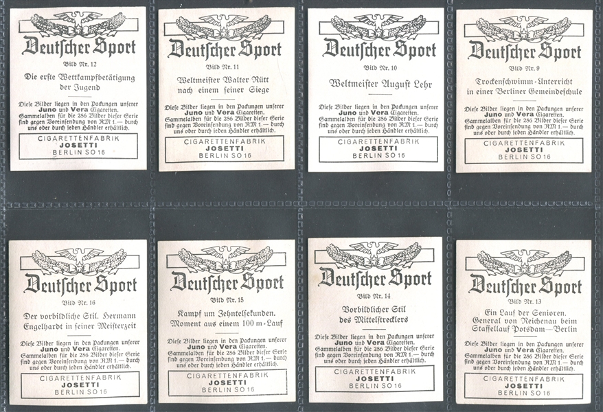 1934 Bulgaria Cigarette Co (Berlin) Deutsche Sport Complete Set of (286) Cards