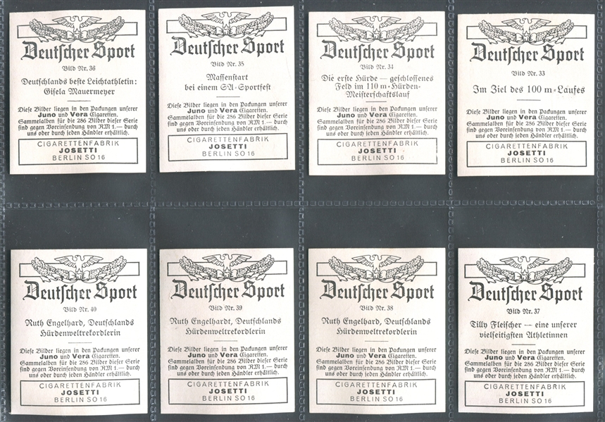 1934 Bulgaria Cigarette Co (Berlin) Deutsche Sport Complete Set of (286) Cards